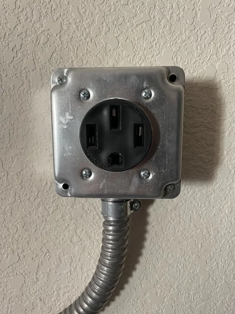 NEMA 14-50 outlet installed for Smart Home Electrical in Olivarez